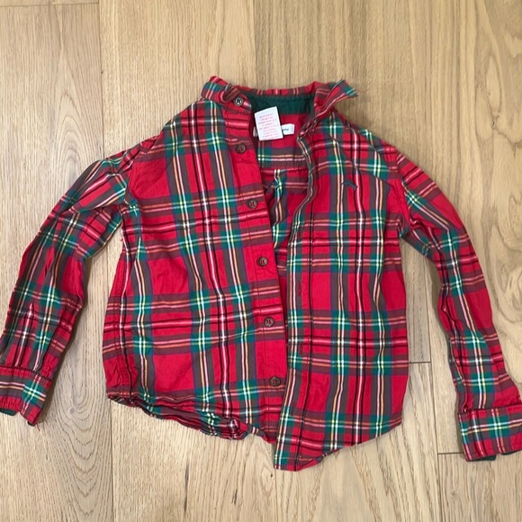 Tommy Bahama Red & Green Plaid Dress Shirt with Collar – Size 5/6 - Picture 1 of 5